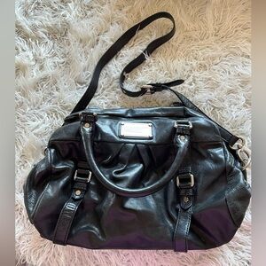Marc By Marc Jacobs Black Shoulder Bag with Glossy Finish